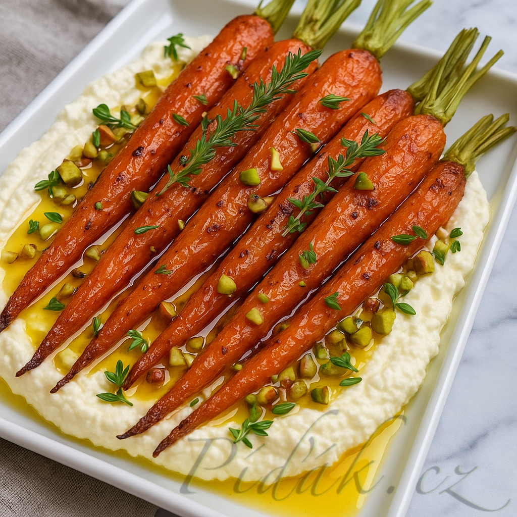 1. obrázek 🥕 Pečená mrkev se šlehanou ricottou a horkým medem