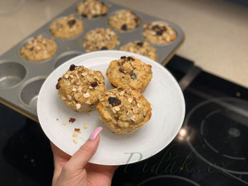 Obrázek Muffiny s vločkami a ořechy